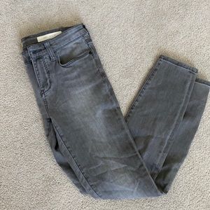 Gray/black wash jeans